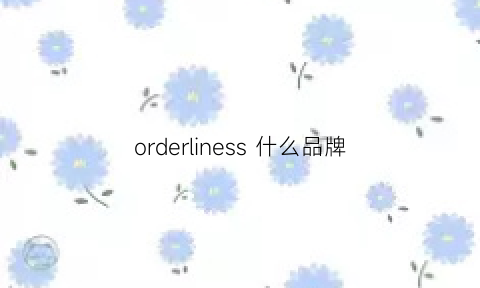 orderliness什么品牌(holiness是什么品牌)